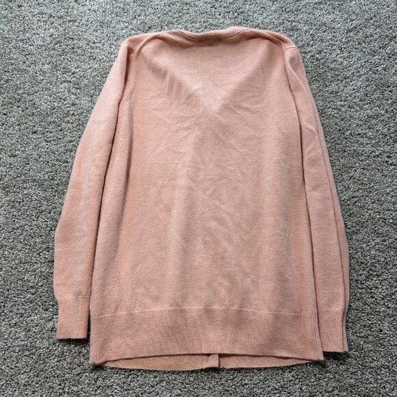 J Crew Women's Sz Medium Wool Cashmere Pink Long Cardigan Sweater - Picture 5 of 7